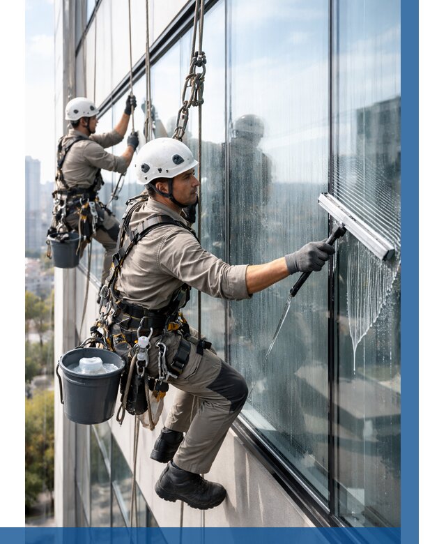 Мойка окон альпинистами в Лиски от 4923 р. | ВЫСОТНИК-Лск