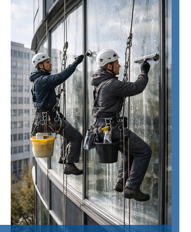 Мойка панорамных окон в Лиски от 383 р. заказать у ВЫСОТНИК-Лск