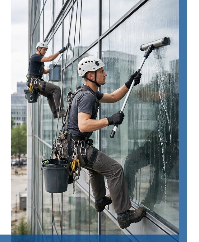 Мойка витражей альпинистами в Лиски от 766 р. под ключ|ВЫСОТНИК-Лск