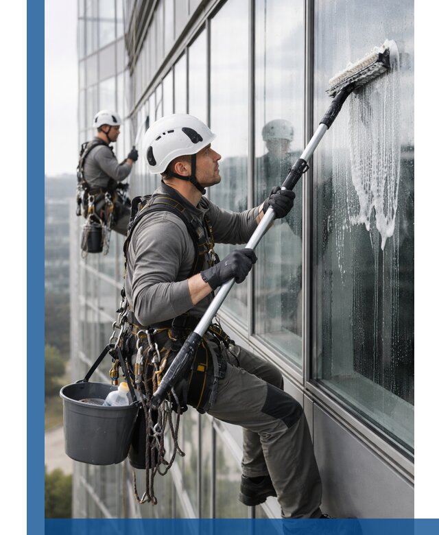 Высотная мойка сплошного остекления с выездом в Лиски