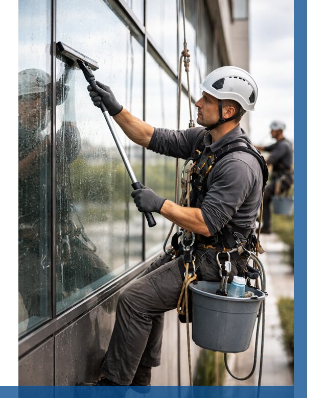 Мойка стеклянных фасадов в Лиски от 219 р. | ВЫСОТНИК-Лск
