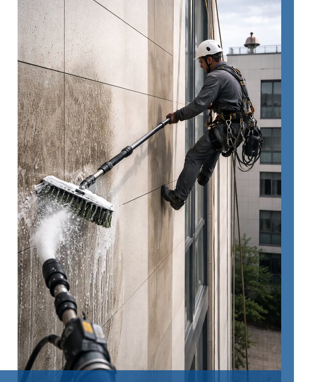 Мойка фасада из керамогранита в Лиски от 328 р. | ВЫСОТНИК-Лск