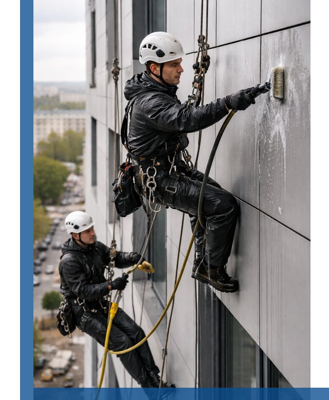 Профессиональная мойка фасада из композита в Лиски