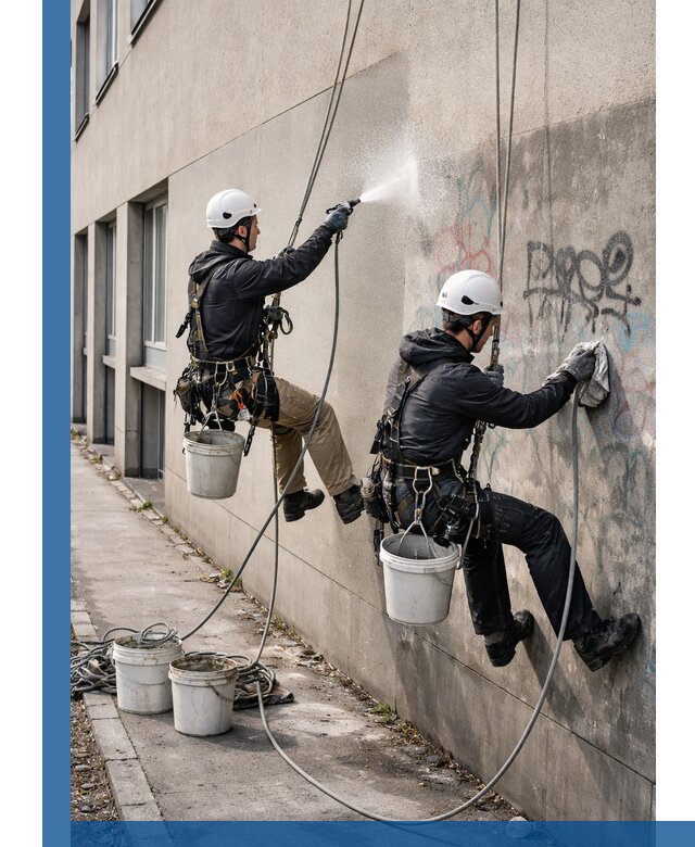 Антиграффити покрытие фасада с защитой от надписей в Лиски