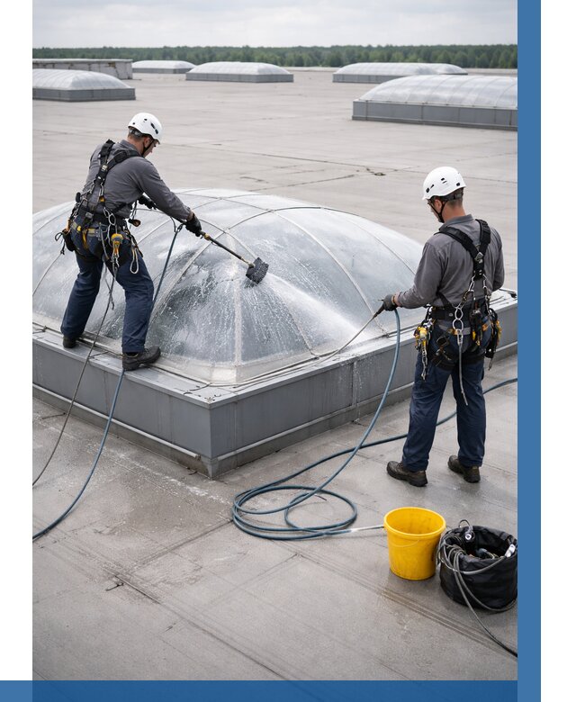 Мойка зенитных фонарей в Лиски, заказать от 4923 р. | ВЫСОТНИК-Лск