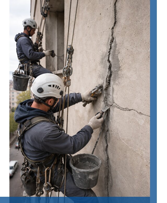 Заделка трещин на фасаде в Лиски от 985 р. | ВЫСОТНИК-Лск