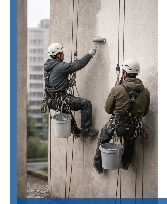 Покраска фасадов высотными альпинистами в Лиски с гарантией