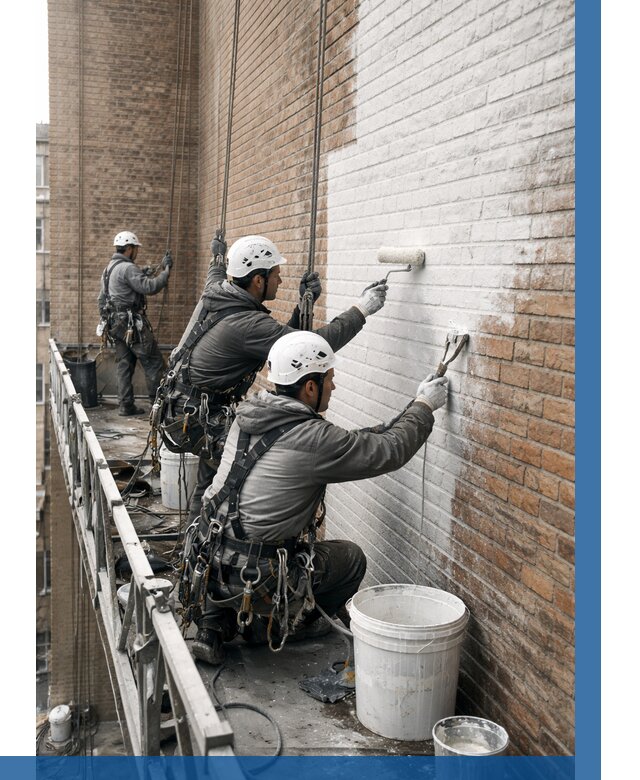 Покраска кирпичного фасада в Лиски от 383 р. | ВЫСОТНИК-Лск