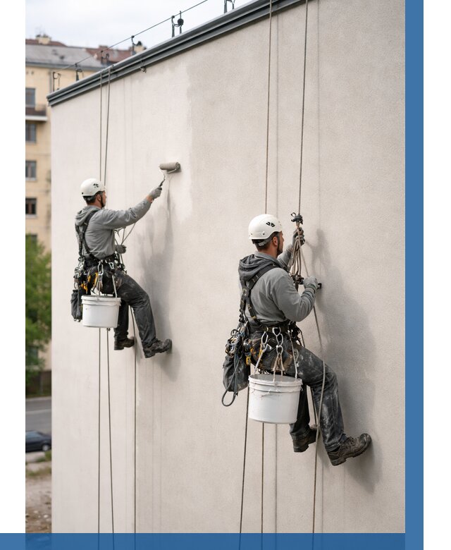 Покраска оштукатуренного фасада в Лиски от 350 р. | ВЫСОТНИК-Лск