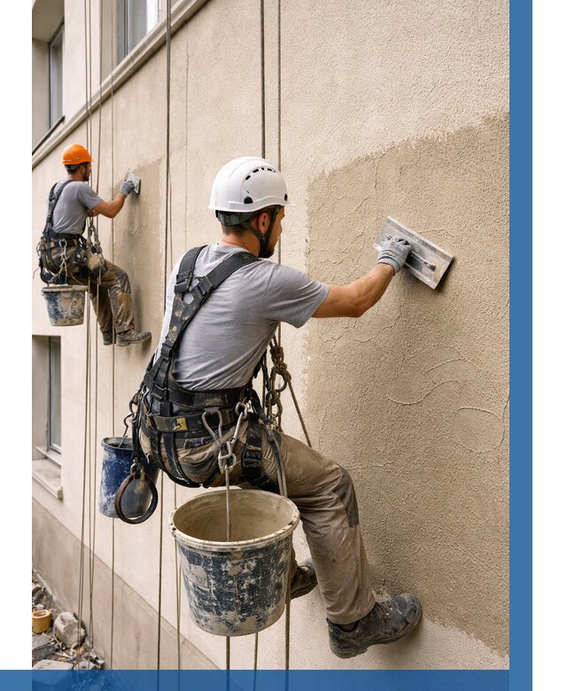 Декоративная штукатурка фасада в Лиски от 1313 р. | ВЫСОТНИК-Лск