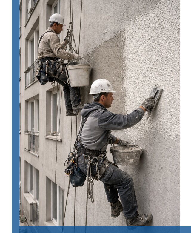 Нанесение декоративной штукатурки короед на фасад в Лиски