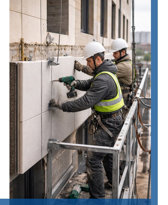 Монтаж фасадных термопанелей в Лиски от 1641 р. | ВЫСОТНИК-Лск