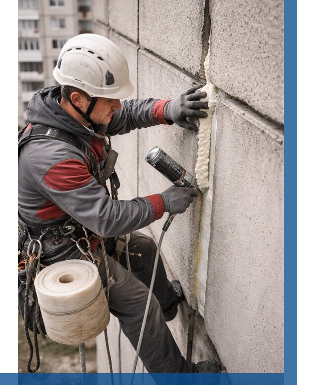 Утепление межпанельных швов в Лиски от 766 р. | ВЫСОТНИК-Лск