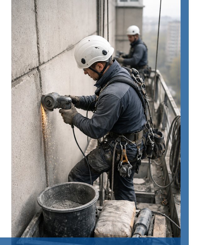 Штробление межпанельных швов в Лиски от 1313 р. | ВЫСОТНИК-Лск