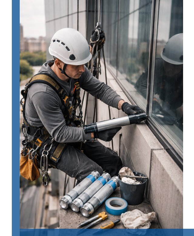 Герметизация стыков витража в Лиски для герметичных фасадов
