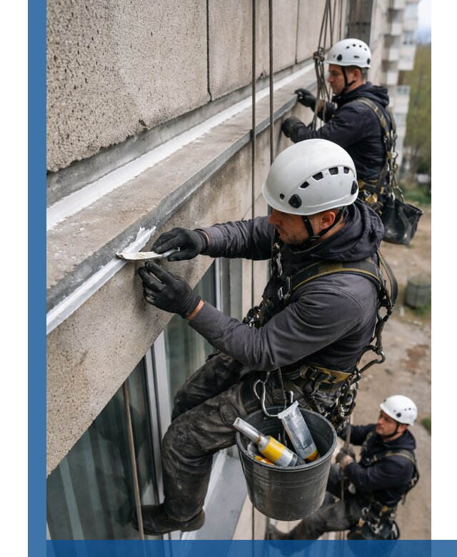 Герметизация примыкания балкона в Лиски под ключ с гарантией