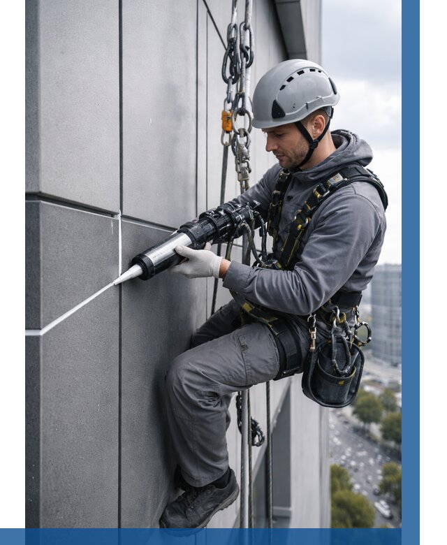 Герметизация стыков фасадных панелей в Лиски от 7112 р.| ВЫСОТНИК-Лск