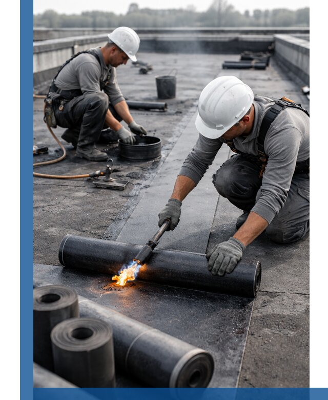 Ремонт рулонной кровли в Лиски герметизация и восстановление