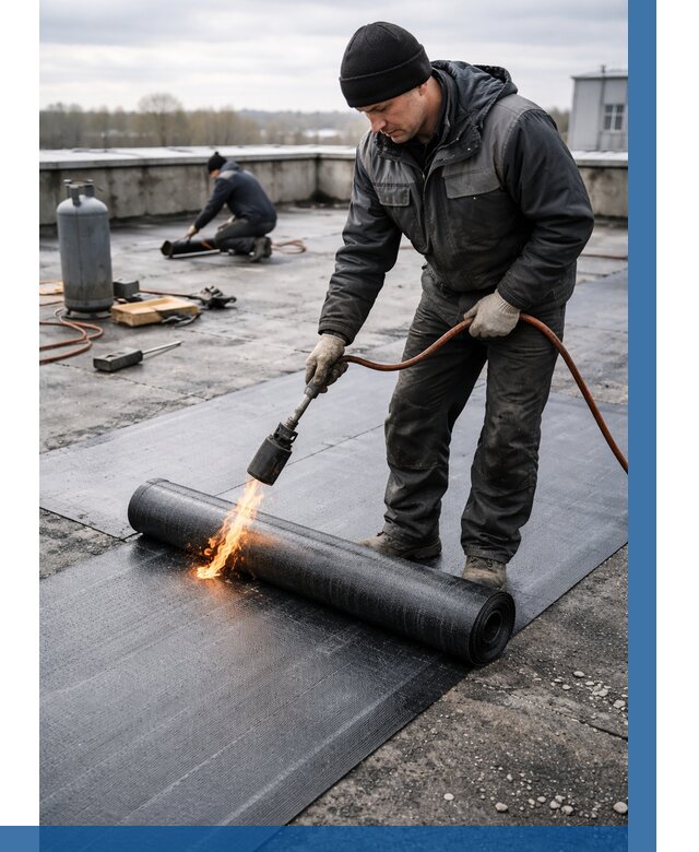 Ремонт наплавляемой кровли в Лиски от 766 р. | ВЫСОТНИК-Лск