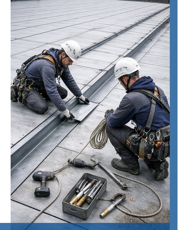 Ремонт фальцевой кровли в Лиски от 766 р. | ВЫСОТНИК-Лск