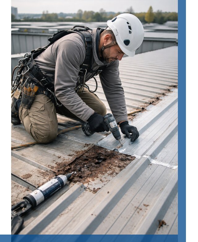 Ремонт профнастила на кровле в Лиски от 766 р. | ВЫСОТНИК-Лск