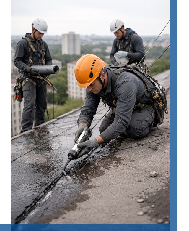 Устранение протечек кровли в Лиски от 13129 р. | ВЫСОТНИК-Лск