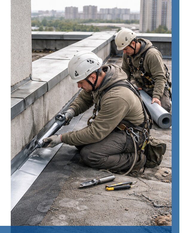 Ремонт кровельных примыканий в Лиски от 1313 р. | ВЫСОТНИК-Лск