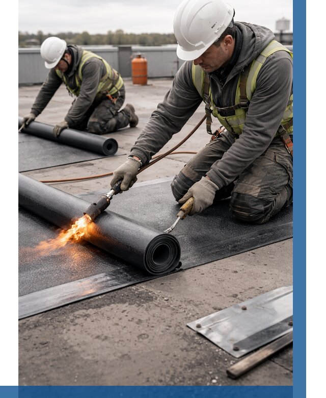 Монтаж наплавляемой кровли в Лиски от 930 р. — ВЫСОТНИК-Лск