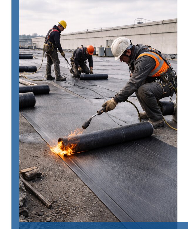Монтаж наплавляемой кровли в Лиски профессионально
