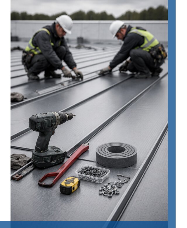 Монтаж фальцевой кровли в Лиски от 1969 р. | ВЫСОТНИК-Лск