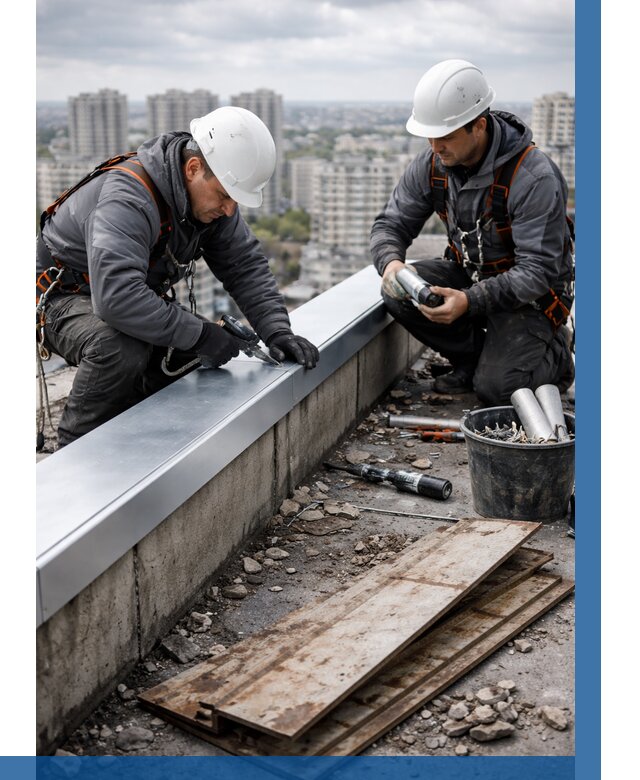 Замена парапетных крышек под ключ в Лиски от 1313 р. | ВЫСОТНИК-Лск