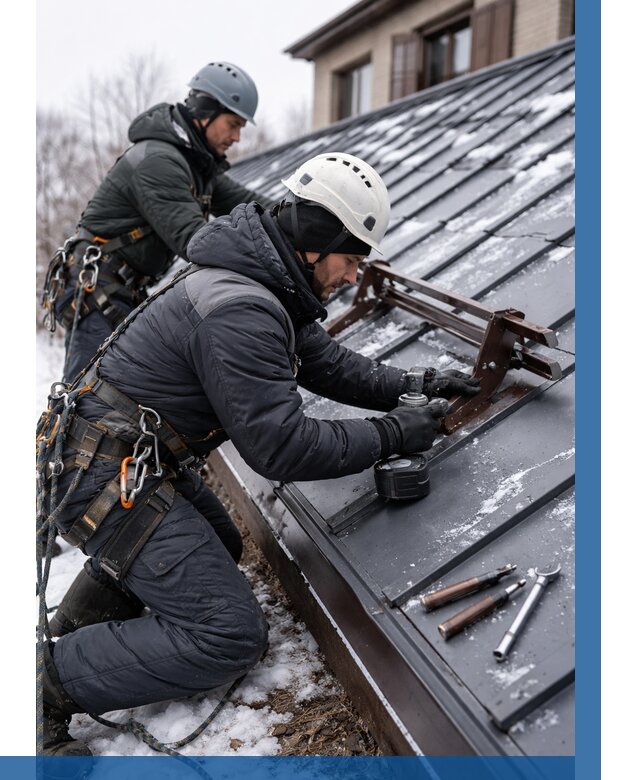 Монтаж снегозадержателей в Лиски от 492 р. | ВЫСОТНИК-Лск