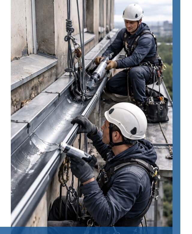 Ремонт водосточных желобов в Лиски от 7112 р. | ВЫСОТНИК-Лск