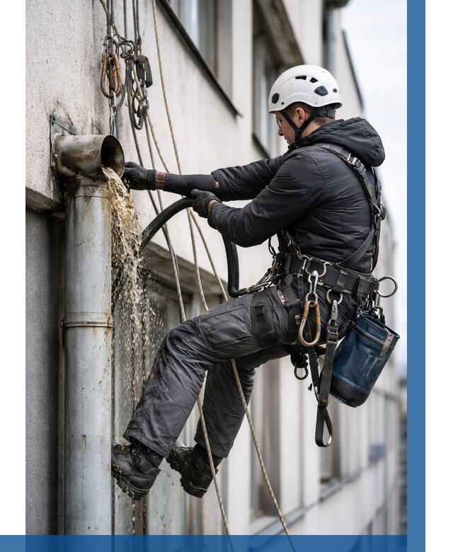 Прочистка водосточных труб в Лиски от 3829 р. | ВЫСОТНИК-Лск