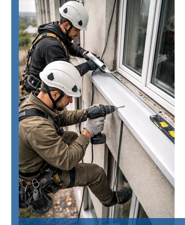 Профессиональный монтаж оконных отливов и отведения воды в Лиски