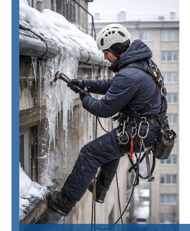 Удаление наледи и чистка водостоков в Лиски оперативно и безопасно
