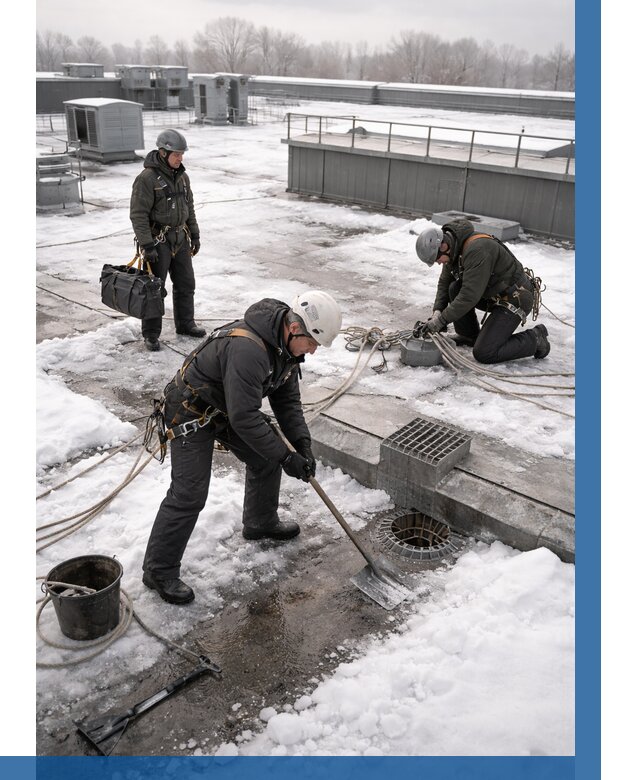 Абонентское обслуживание кровли зимой в Лиски от 8753 р. | ВЫСОТНИК-Лск