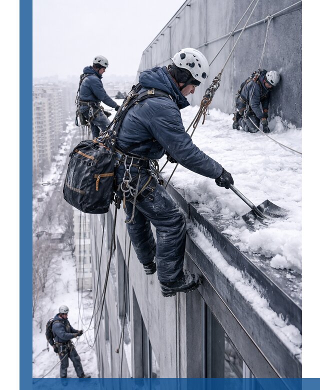 Абонентское обслуживание кровли зимой в Лиски регулярный уход