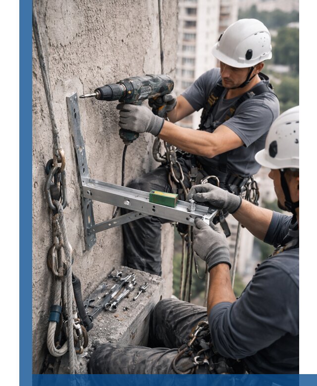 Установка кронштейнов кондиционера и крепежа в Лиски