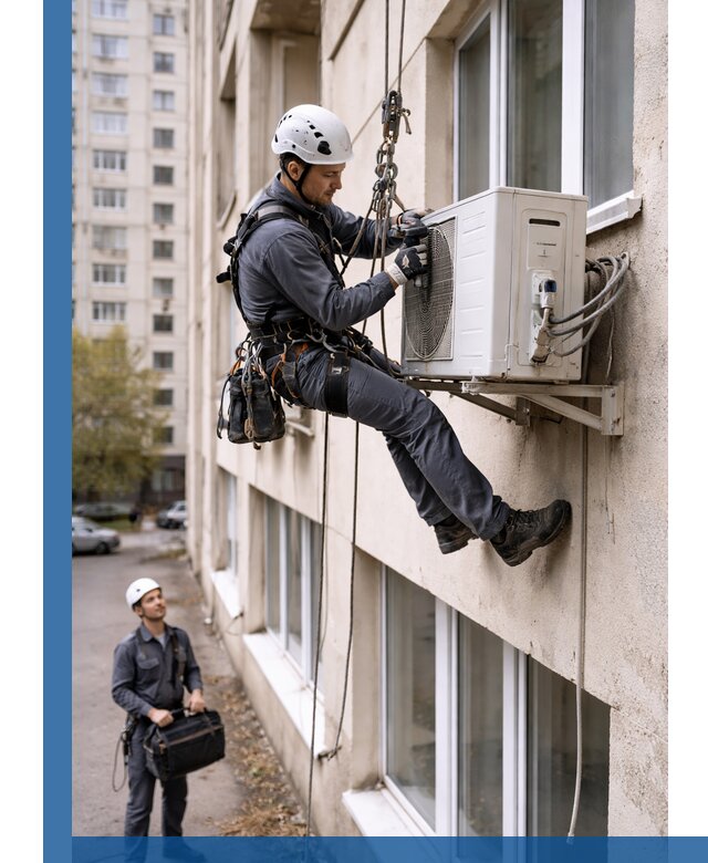 Демонтаж внешнего блока кондиционера в Лиски профессионально