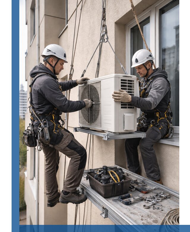 Перенос внешнего блока кондиционера в Лиски с монтажом и крепежом