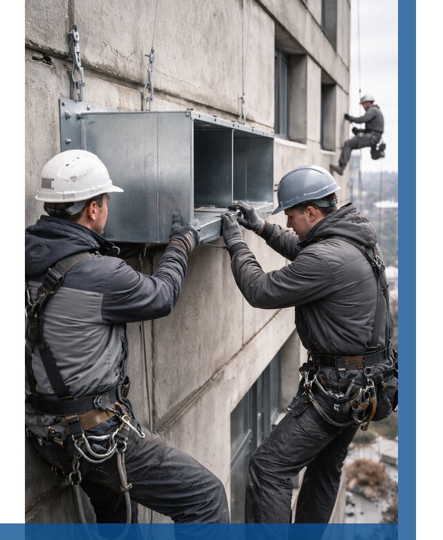 Монтаж вентиляционных коробов в Лиски от 3282 р. | ВЫСОТНИК-Лск