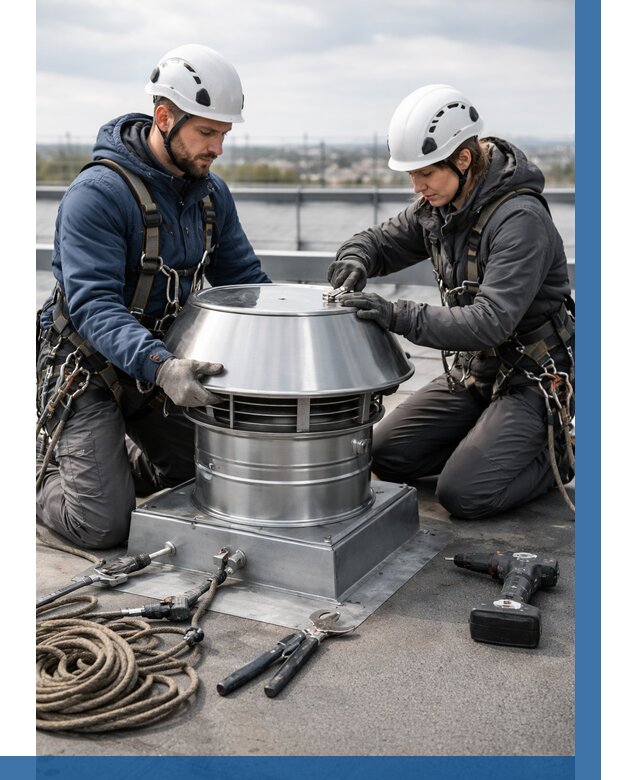 Установка дефлекторов на кровле в Лиски от 4923 р. | ВЫСОТНИК-Лск