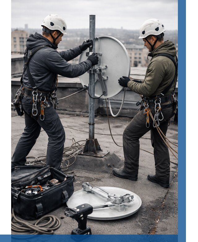 Демонтаж антенн на крыше в Лиски от 4923 р. | ВЫСОТНИК-Лск