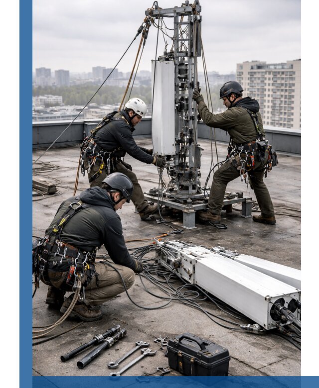 Демонтаж антенн на крыше зданий в Лиски с гарантией