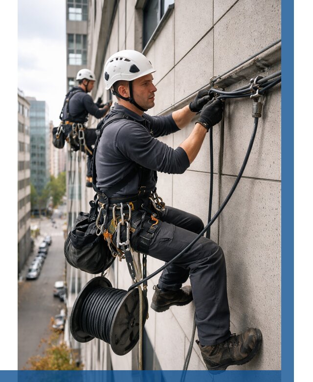 Прокладка кабеля по фасаду в Лиски от 383 р. | ВЫСОТНИК-Лск
