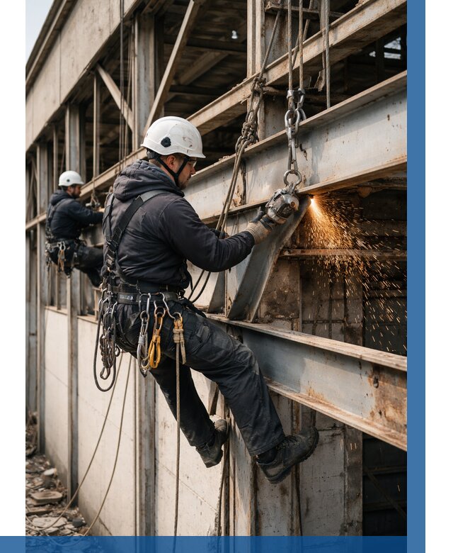 Демонтаж металлоконструкций на высоте в Лиски от 7112р. |ВЫСОТНИК-Лск