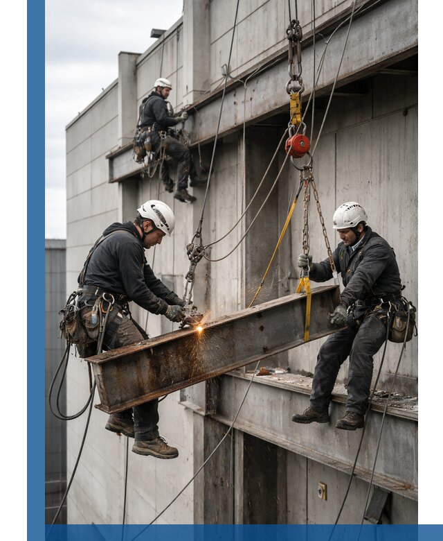 Демонтаж металлоконструкций на высоте в Лиски под ключ