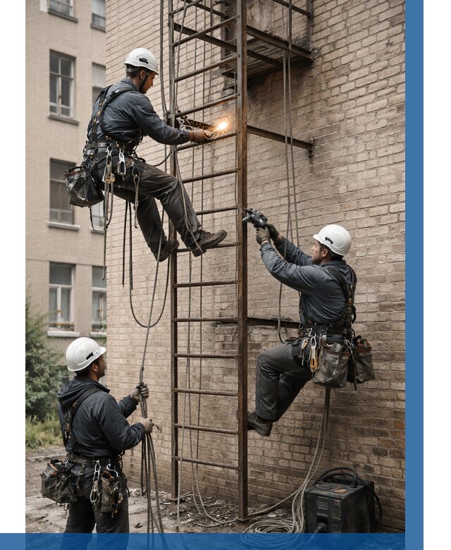 Ремонт пожарной лестницы в Лиски от 8206 р. | ВЫСОТНИК-Лск