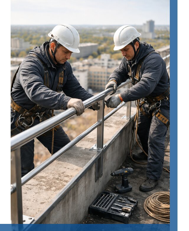 Монтаж перил на высоте в Лиски от 2735 р. | ВЫСОТНИК-Лск